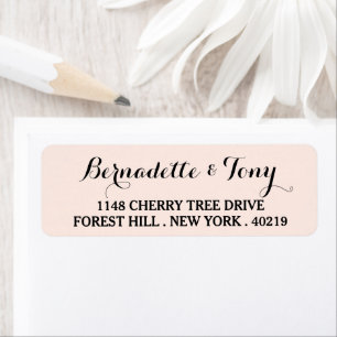 Etiqueta Stylish Script Custom Name & Address
