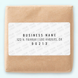 Etiqueta Su logotipo se ha iluminado y repetido automáticam