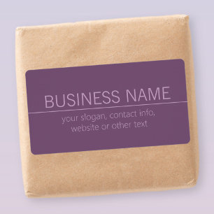 Etiqueta Su marca o nombre de negocio Modern Purple Mauve