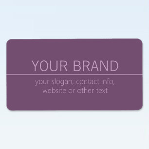 Etiqueta Su nombre de marca o empresa Modern Purple Mauve