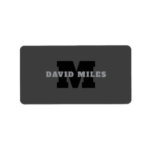 Etiqueta Su nombre o nombre comercial   Gris Masculino Mode