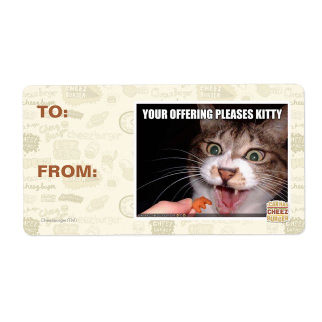 Etiqueta Su Oferta Alegra A Kitty (Frente)