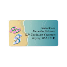 Su/sus chancletas en la boda de la playa