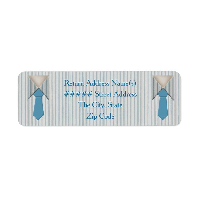 Etiqueta Su y su Blue Oxford Pinstripe (Frente)