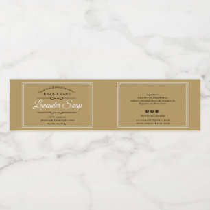 Etiqueta suave de jabón marrón