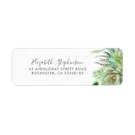 Etiqueta Suculenta vegetación moderna