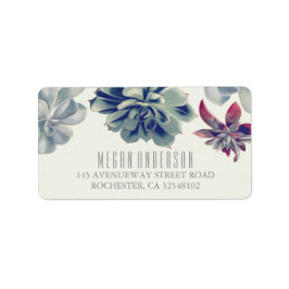 Etiqueta Suculentas Bodas Floral Elegante