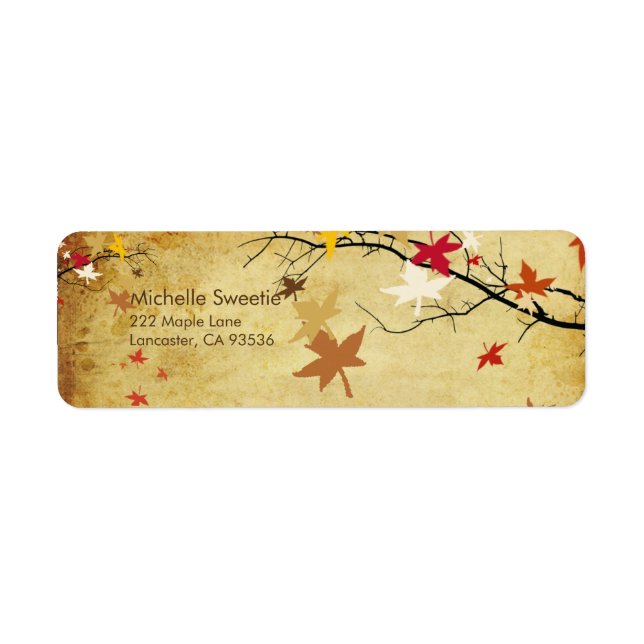 Etiqueta Sucursal de arce de PixDezines (Frente)