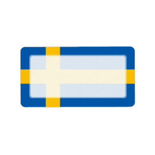 Etiqueta Suecia - Bandera sueca