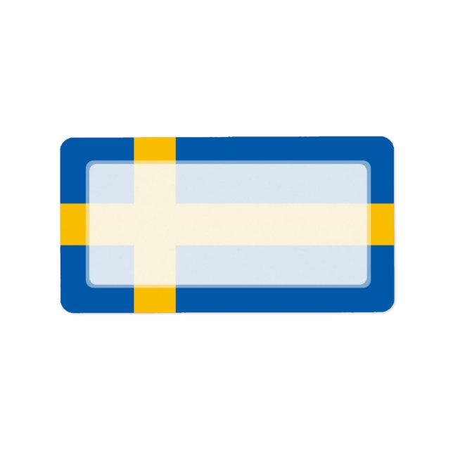 Etiqueta Suecia - Bandera sueca (Frente)