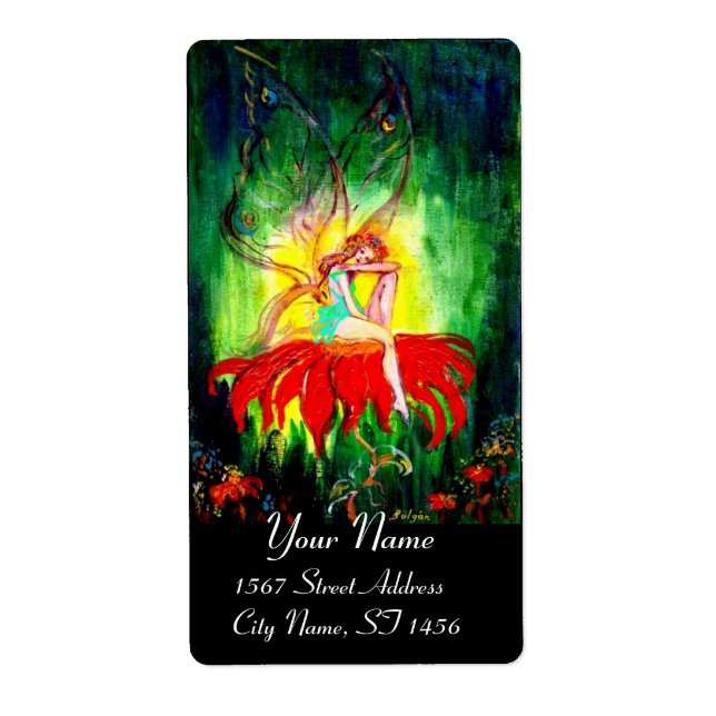 ETIQUETA SUEÑO DE HERRAMIENTA EN LA FLORES ROJAS (Frente)