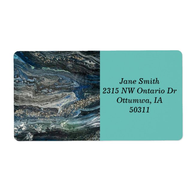 Etiqueta Sueños de la pintura abstracta del Océano 20 (Frente)