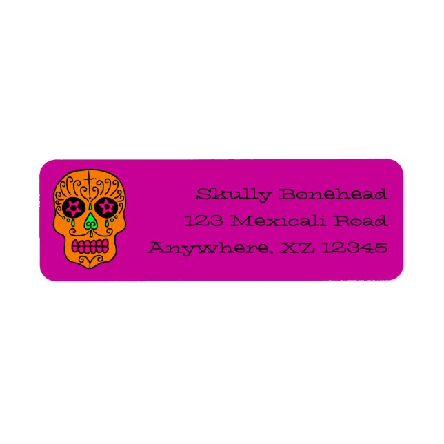 Etiqueta Sugar Skull (Frente)