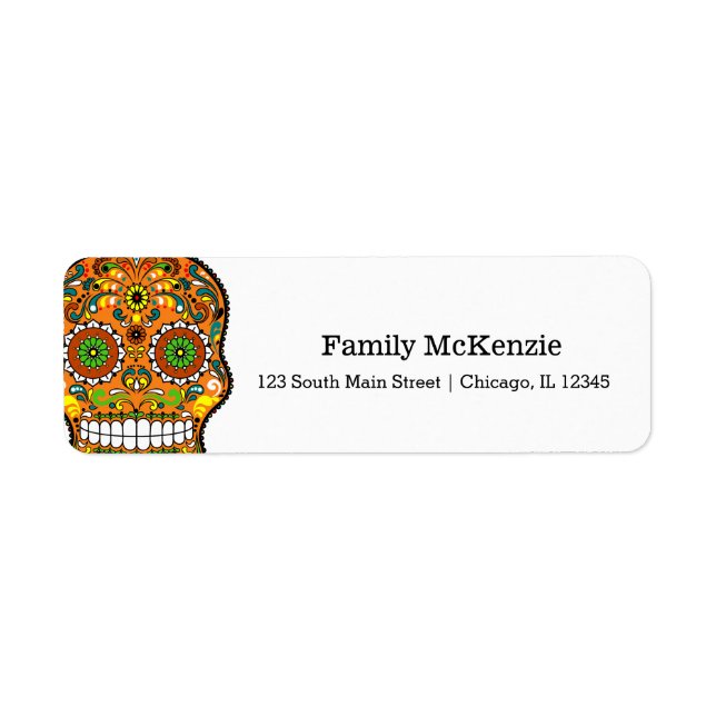 Etiqueta Sugar Skull (Frente)