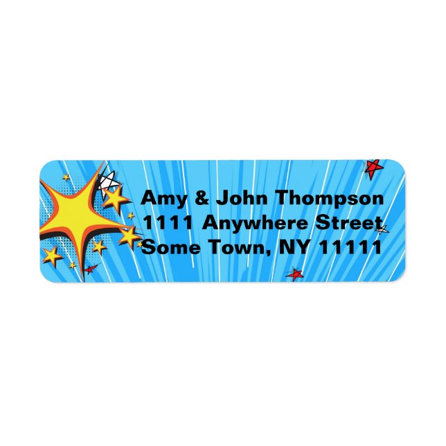 Etiqueta Suministros de Fiesta de adopción de estilo de lib (Frente)