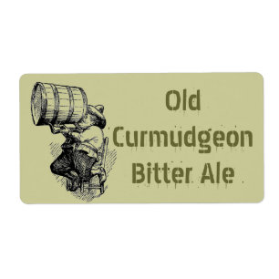 Etiqueta Suministros de remo casero Cerveza Brew Curmudgeon