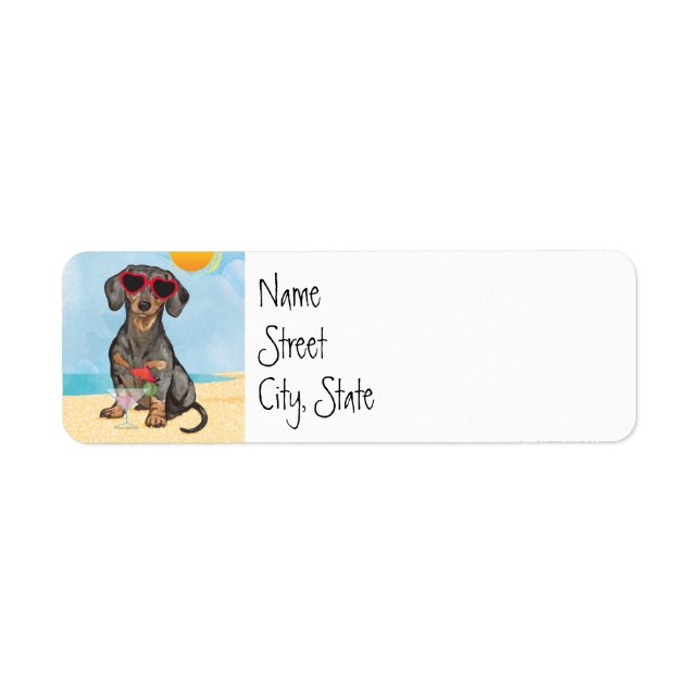 Etiqueta Summer Dachshund (Frente)