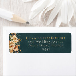 Etiqueta Summer Forest Witch Teal Address Label