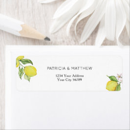 Etiqueta Summer lemons Wedding Return Address Label