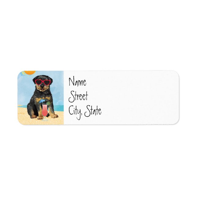 Etiqueta Summer Rottweiler (Frente)