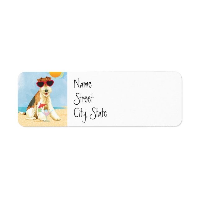 Etiqueta Summer Wire Fox Terrier (Frente)