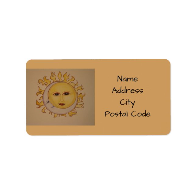 Etiqueta Sun Moon Address Labels (Frente)