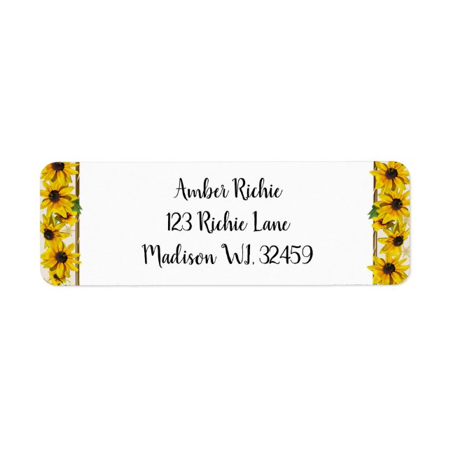 Etiqueta Sunflower (Frente)