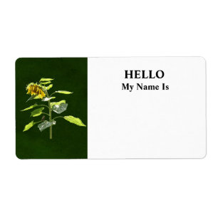 Etiqueta Sunflower y Sparrow