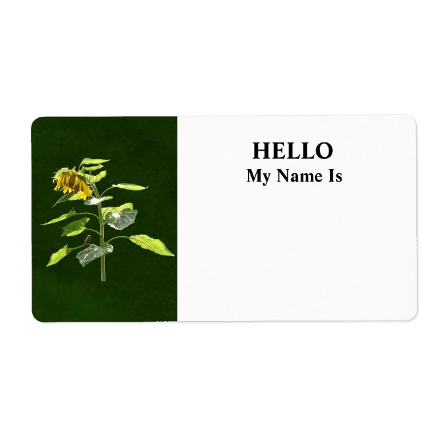 Etiqueta Sunflower y Sparrow (Frente)