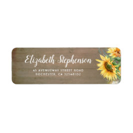 Etiqueta Sunflowers Rustic Country Fall Wedding