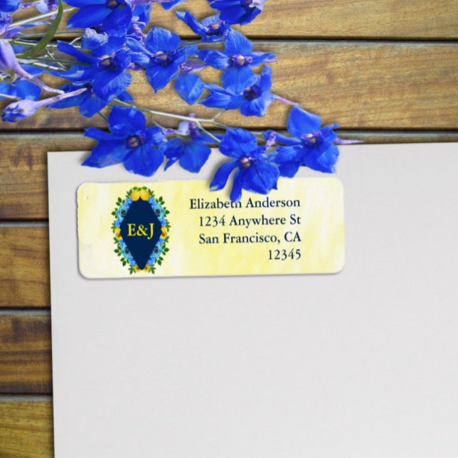 Etiqueta Sunny Lemon Floral Boda (Subido por el creador)