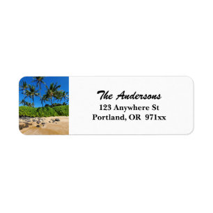 Etiqueta Sunny Maui Beach