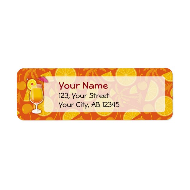 Etiqueta Sunrise Tequila (Frente)