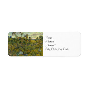 Etiqueta Sunset en Montmajour por Van Gogh