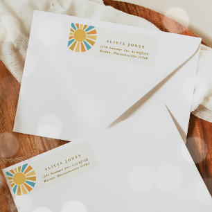 Etiqueta Sunshine Baby Shower Here Come The Son Address 