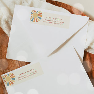 Etiqueta Sunshine Baby Shower Here Come The Son Address