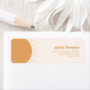 Etiqueta Sunshine Boho Yellow Return Address