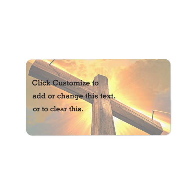 Etiqueta Sunshine En Una Cruz De Madera (Frente)