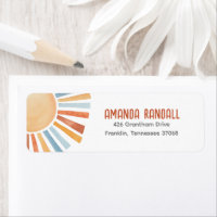 Sunshine Gender Neutral Baby Shower Return Address