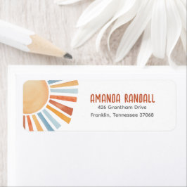 Etiqueta Sunshine Gender Neutral Baby Shower Return Address