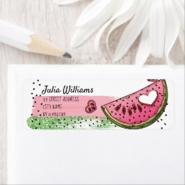Etiqueta Super Cute Watermelon Return Address Label