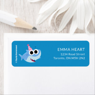 Etiqueta Super Simple   Finny the Shark Confetti Birthday