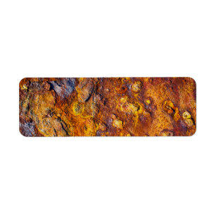 Etiqueta Superficie de metal oxidado