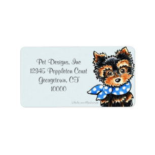 Etiqueta Suposición azul de la bufanda del perrito de