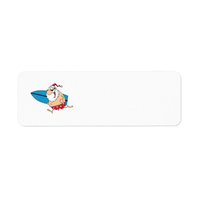 Etiqueta surfin santa (Frente)