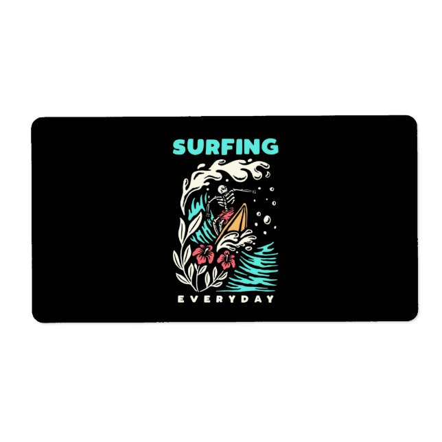 Etiqueta Surfing Everyday (Frente)