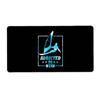 Etiqueta Surfista Adicto Al Viento