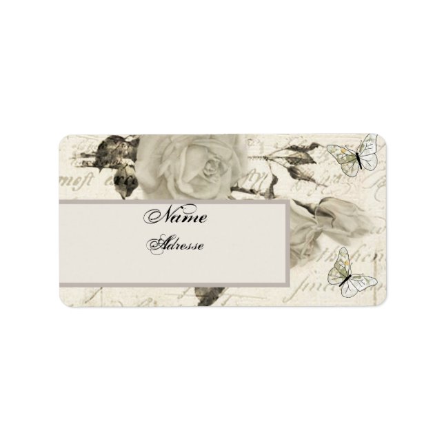 Etiqueta SW Rosen und Schmetterlinge (Frente)