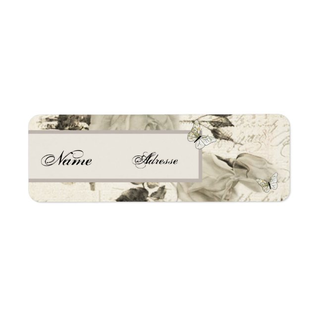 Etiqueta SW Rosen und Schmetterlinge (Frente)