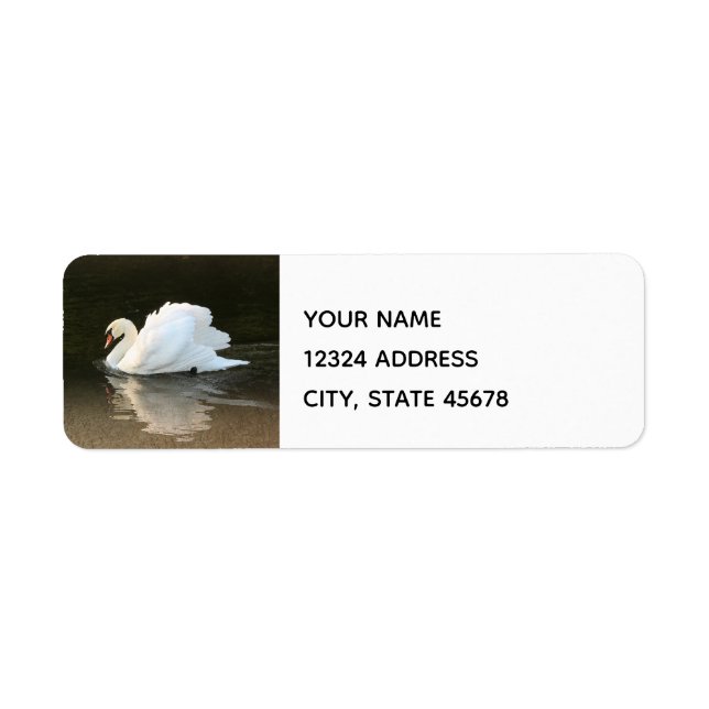 Etiqueta Swan acuarela (Frente)
